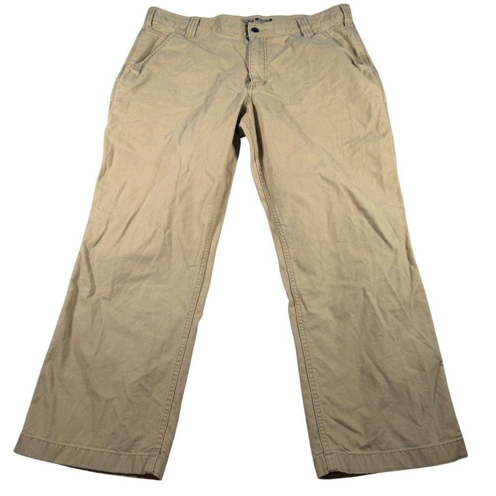 Carhartt Rugged Flex Relaxed Fit Canvas Work‎ Pants Mens 38x28 (FITS 37x26) Tan